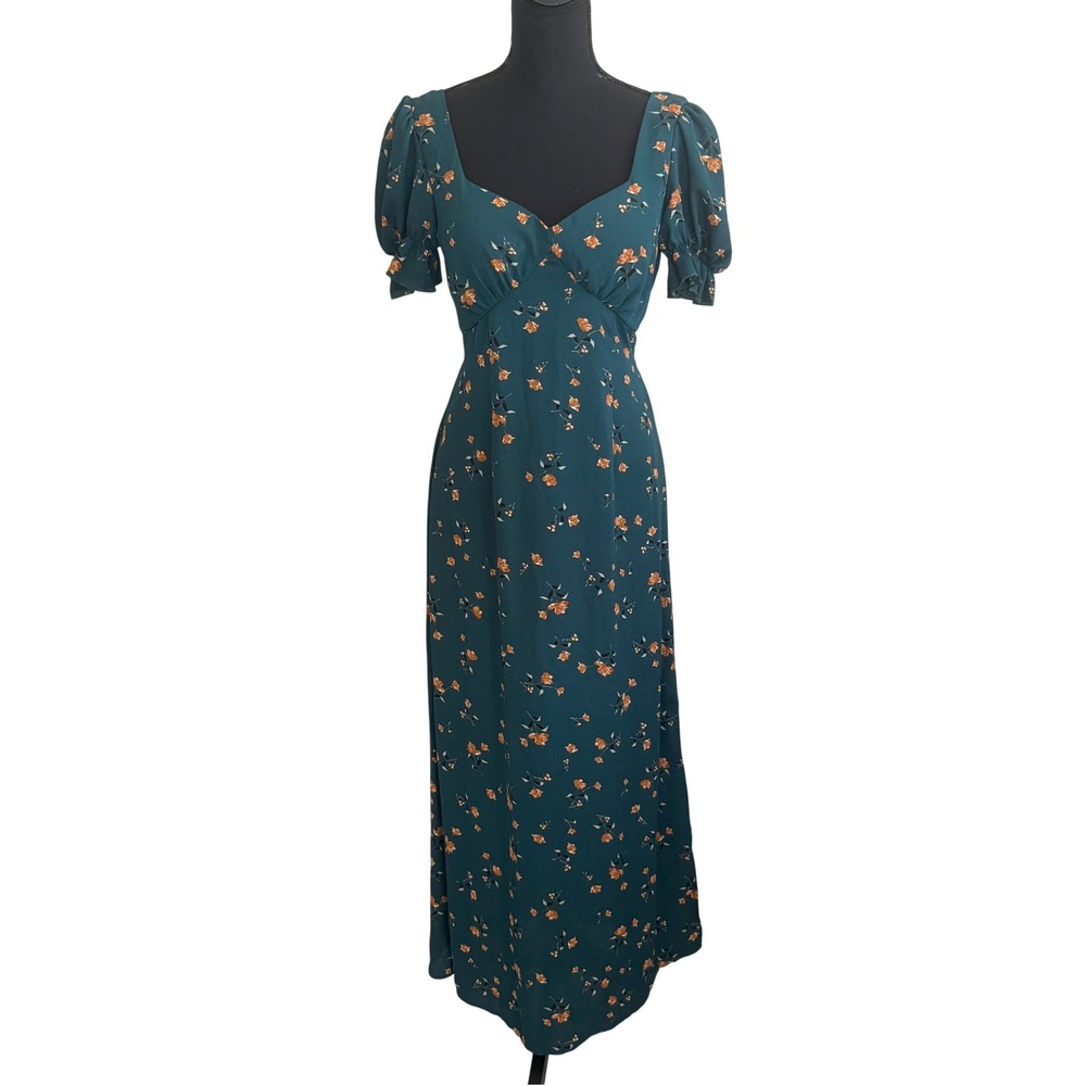 Inspired Hearts Milkmaid Babydoll Maxi Dress Size M Cottagecore Fairycore Garden